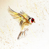 Colour In Flight Goldfinch - Combining Paint With Stitch