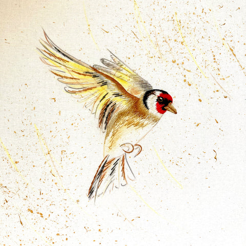 PRE ORDER!!! Colour In Flight Goldfinch - Combining Paint With Stitch