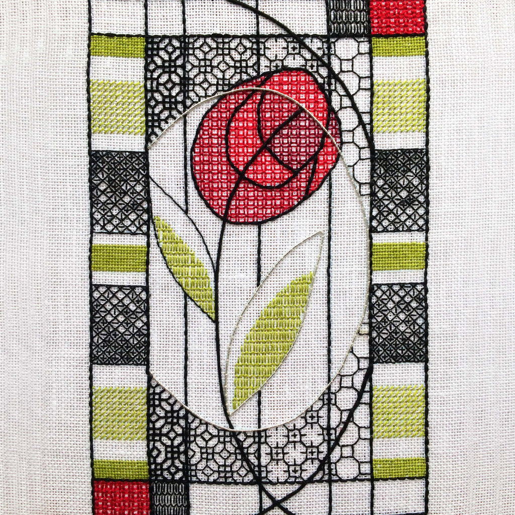 Blackwork Mackintosh Rose