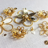 Whitework And Goldwork Flowers