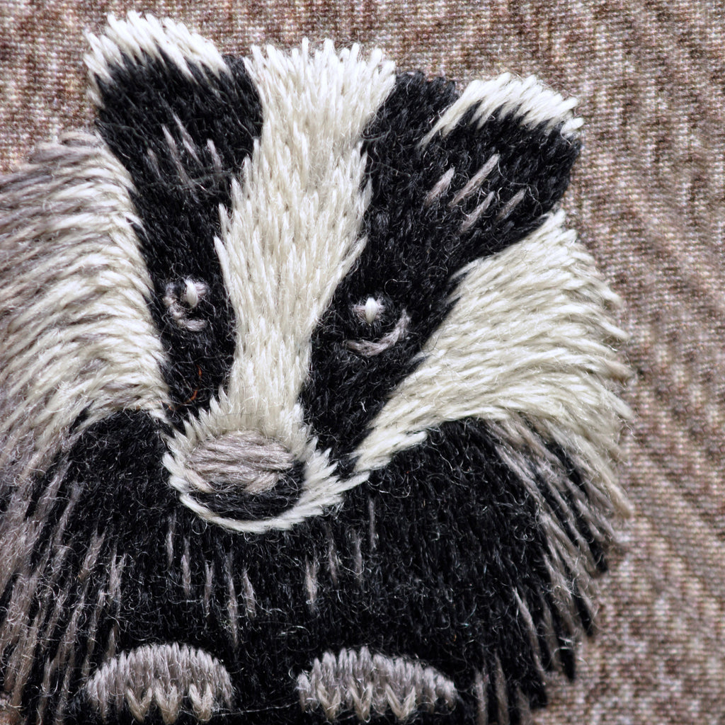 Thread Painting In Wool Badger