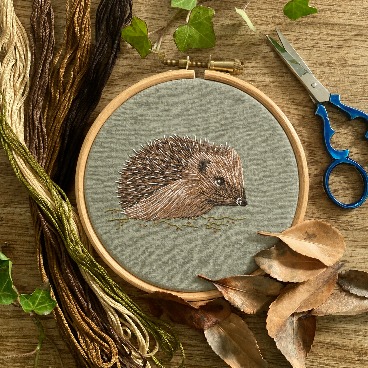 14th Nov Silk Shading Hedgehog - Royal School Of Needlework, Hampton Court Palace