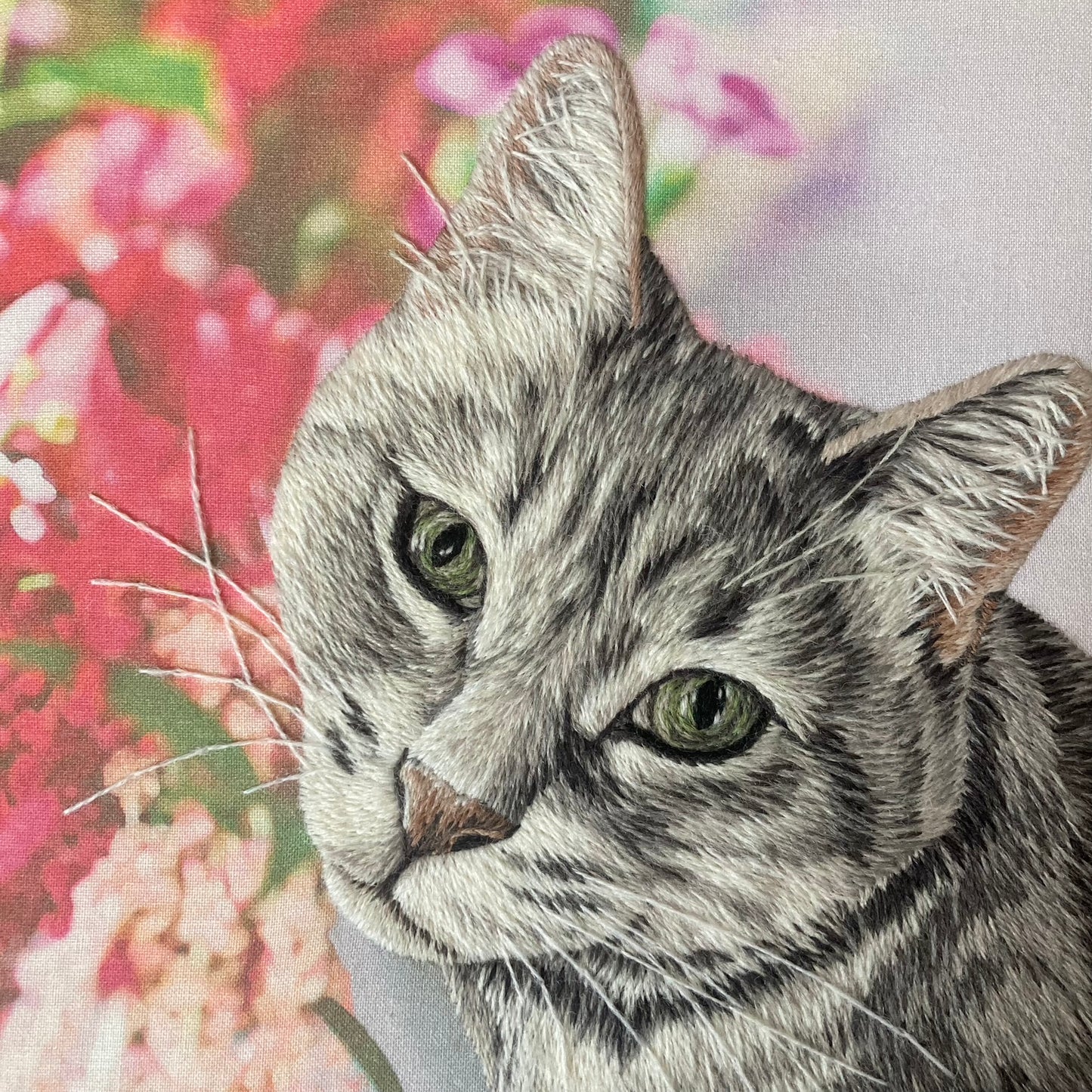Pet Portrait: Crewel Wool Needle Painting