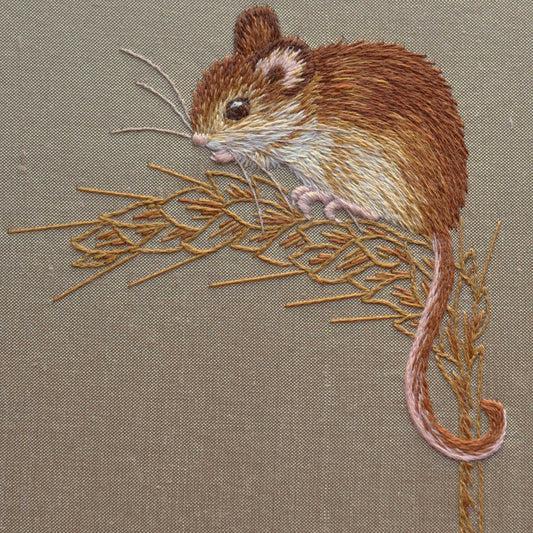 3rd Oct Silk Shading Harvest Mouse - Royal School Of Needlework, Hampton Court Palace