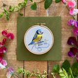 Garden Birds: Blue Tit - Original Hand Embroidery