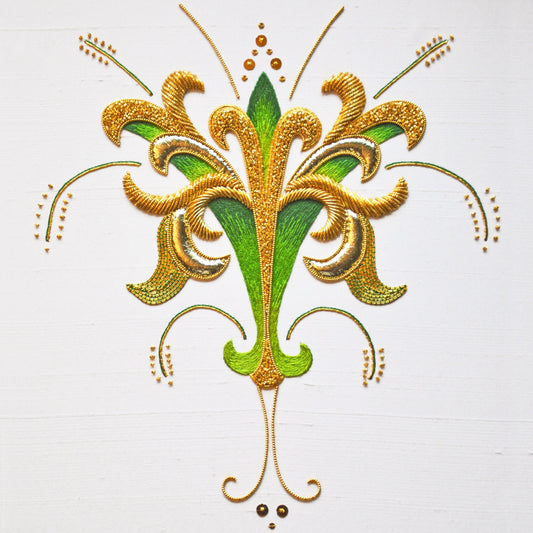 Goldwork And Silk Shading Ely Knot