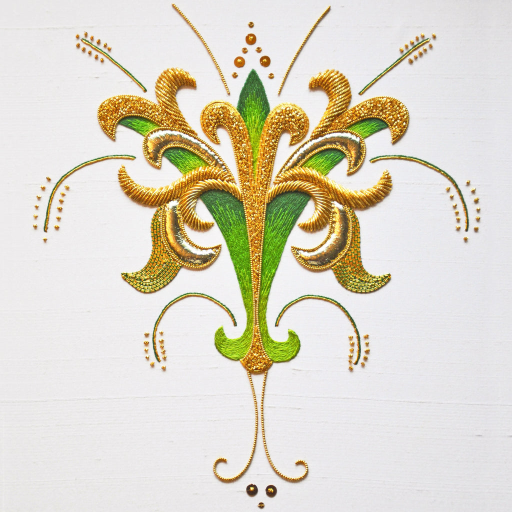 Goldwork And Silk Shading Ely Knot