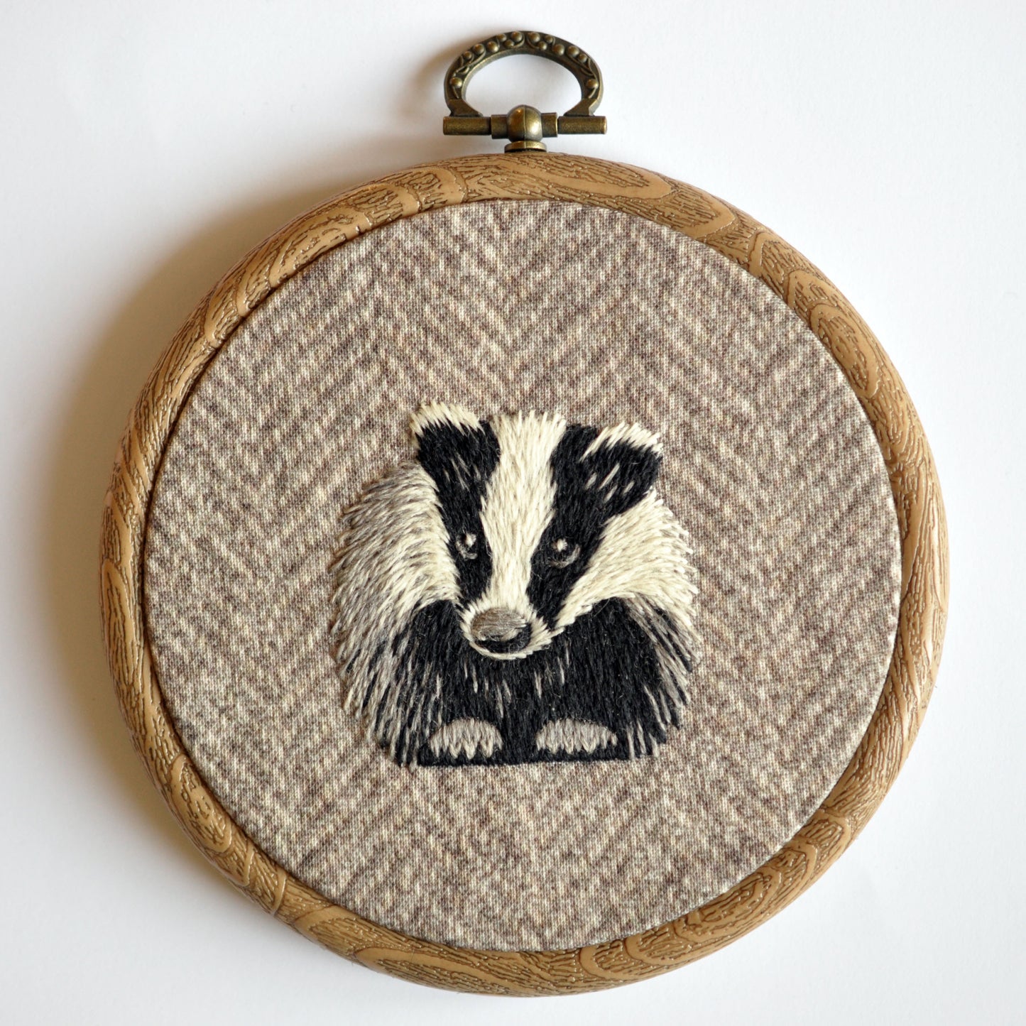 Thread Painting In Wool Badger