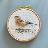 Garden Birds: Chaffinch - Original Hand Embroidery