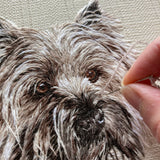 Pet Portrait: Crewel Wool Needle Painting