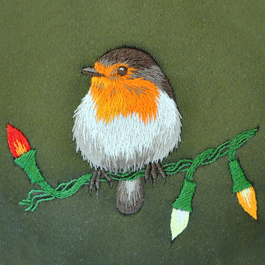 Silk Shading Christmas Robin